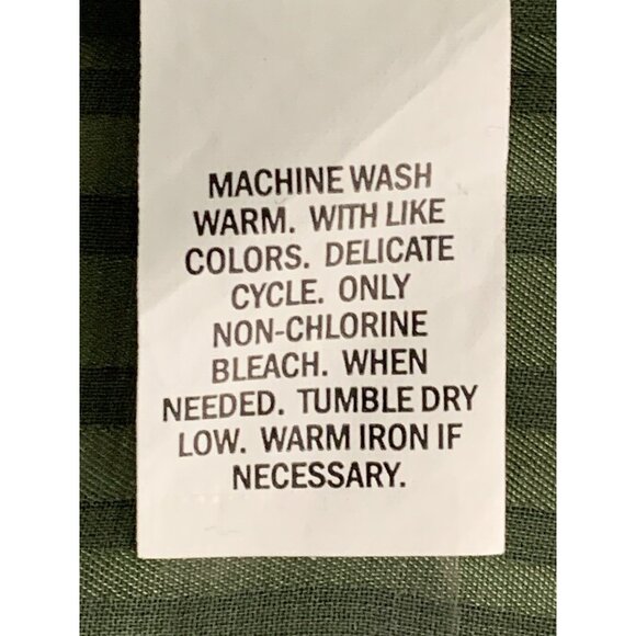 Ophelia Roe Striped Ruffle Sleeve Green Blouse With Cami Top Size Large - Picture 11 of 11